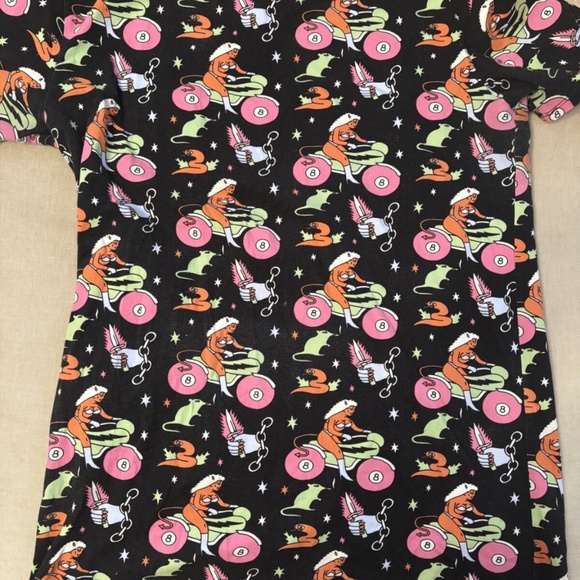 Nooworks Tee Dress Mean Machine print size XL - Picture 2 of 4